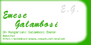 emese galambosi business card